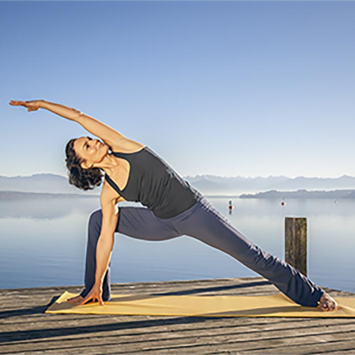 Woman stretching