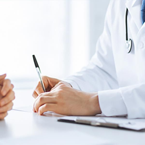 Doctor with patient