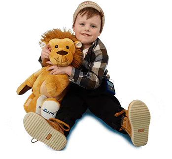 Kid and a Lenny the Lion