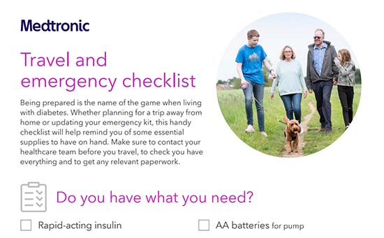 Medtronic travel checklist